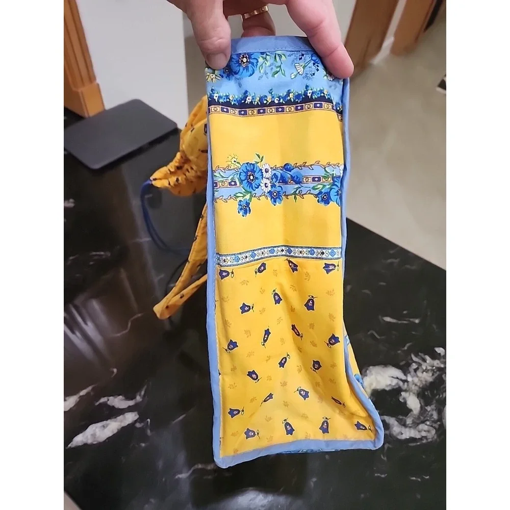 Marat Large French Provencal PVC Lined‎ Bag Yellow Floral Marat 100% Cotton